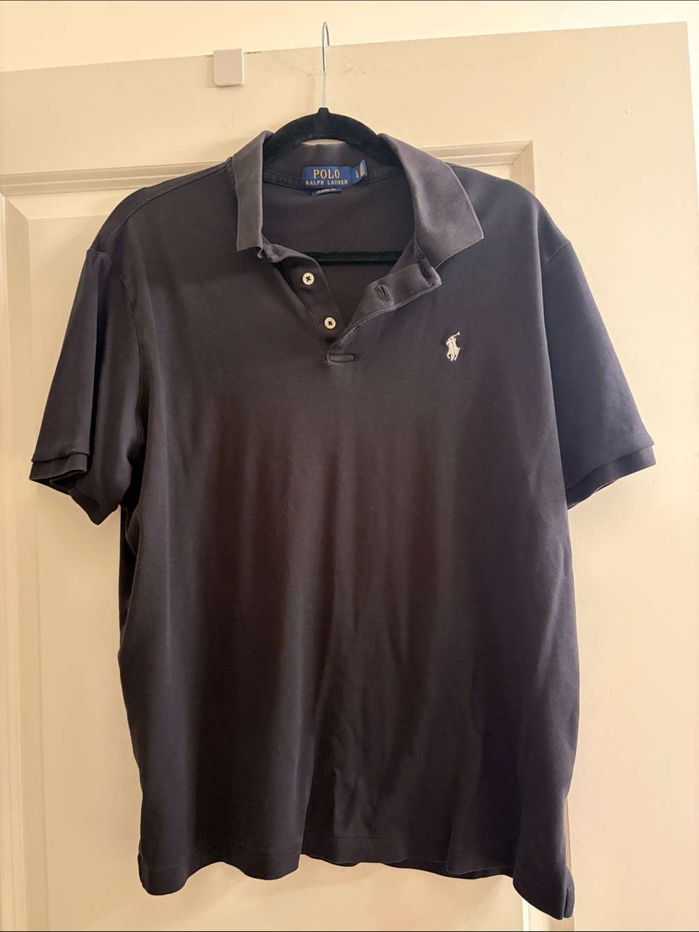 Polo by Ralph Lauren Men’s Dark Navy Polo Shirt with Embroidered Pony